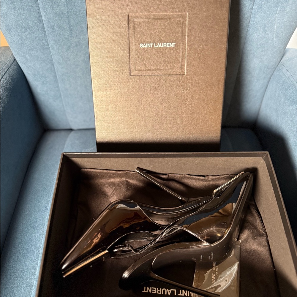 Saint Laurent Glossy Black Heels